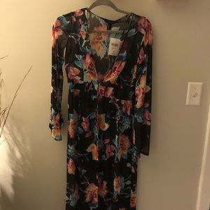 Forever 21 Sheer Floral Kimono Duster